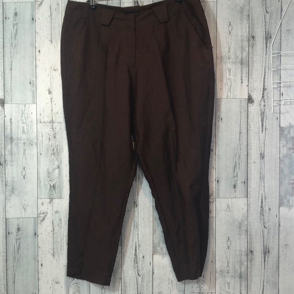 Ashley Stewart Linen Blend Pants NWT 16W - Picture 1 of 10